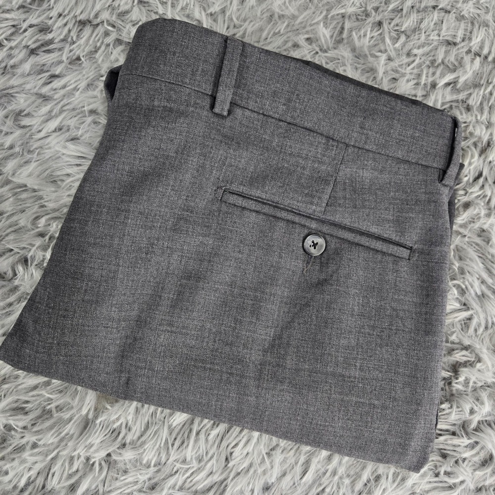 Ballin Comfort-EZE‎ Dress Pants 36 Grey Super 120s Wool Made in Canada M59199051